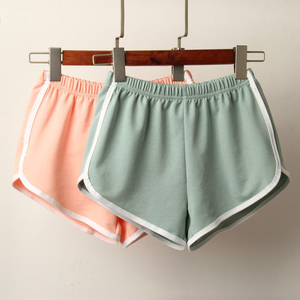 Shorts de Punto Rosa para Mujer, Cintura Alta, con Franja Lateral, Cintura Elástica, Estilo Casual, Transpirables, de Spandex y Poliéster - Product Image 5