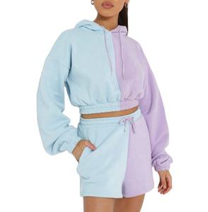 Conjunto Deportivo de Dos Piezas con Capucha para Mujer, Invierno 2022, Transpirable, Antibacteriano, de Forro Polar, para Correr - Product Image 1