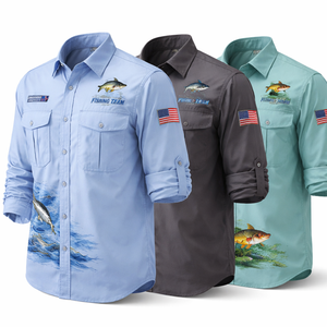 Camisetas de Pesca Bordadas Personalizadas - Pedidos al por Mayor Disponibles de Proveedor Mayorista OEM - Product Image 3