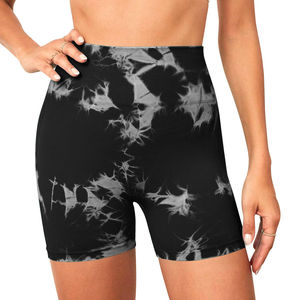Shorts de Yoga de Cintura Alta sin Costuras con Estampado Tie Dye para Mujer, Shorts Deportivos para Correr, Shorts de Ciclismo, Venta al por Mayor, Logotipo Personalizado - Product Image 1