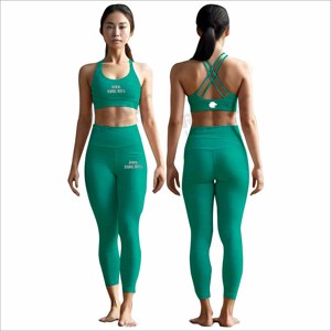 Conjuntos de yoga ligeros y transpirables para mujer con leggings elásticos y top corto sin costuras. - Product Image 3