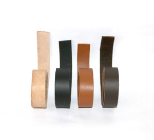 Sangles plates en cuir véritable en gros 10mm 15mm 20mm 30mm 40mm | Lacets en cuir pour la fabrication de bijoux, la ceinture, l'artisanat et les fournitures décoratives - Product Image 1