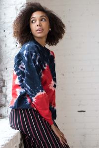 Custom Ladies Tie Dye Sweatshirt new design crew neck shirt fantastic tie dye sweatshirt - Product Image 3