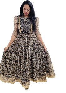 Vestido Midi Boho con Estampado Paisley, Manga Tres Cuartos, Cintura Elástica, Corte Holgado, Tejido Ligero, para Uso Diario - Product Image 6