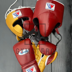 Guantes de Boxeo Profesionales de Cuero Hechos a Medida de Alta Calidad, con Correa Ajustable en la Muñeca y Cierre de Cordones - Product Image 1