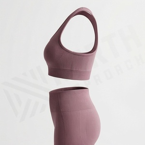 Conjunto Deportivo de Yoga para Mujer, Ropa de Gimnasio, Brasier y Pantalones de Nailon de Alta Calidad, Dos Piezas, Ropa Deportiva - Product Image 3