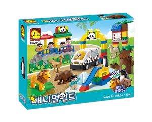 Bloques de Construcción de Plástico OXFORD para Niños Pequeños, Juego de Ladrillos Grandes con Figuras de Animales, Juego de Construcción Creativa, Edad +3 años, Corea - Product Image 1