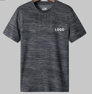 Camiseta deportiva de manga corta para hombre, personalizada, de punto sólido, cuello redondo, transpirable, de seda helada, de secado rápido, talla grande - Product Image 3