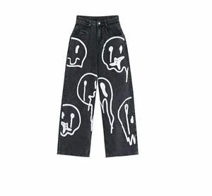 Jeans de Pierna Ancha para Mujer, Tela de Algodón Suave y Ligera, Corte Cómodo y Relajado, Ropa Casual Diaria, Estilo Urbano, OEM - Product Image 2