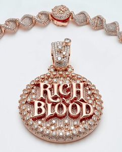 Colgante de Moissanita Personalizado Hecho a Mano, Chapado en Oro Rosa, Plata de Ley 925, Estilo Hip Hop, Certificado GRA, 8-9CT, Engaste de Garras - Product Image 5