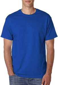 T-shirt en tricot à manches courtes pour homme, couleur unie, coupe classique, col rond, style décontracté, bleu, rouge, marine - Product Image 2
