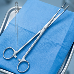Éponge et forceps à pansements Gross Maier pour la chirurgie générale, instrument chirurgical manuel certifié CE Classe I - Product Image 4