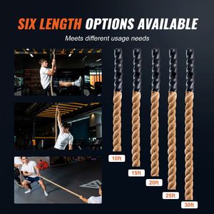Corda per Allenamento Fitness da 30 Piedi con Diametro di 1,5 Pollici, Corda per Esercizi in Palestra per Adulti, Accessorio per Attrezzatura Fitness e Arrampicata - Product Image 6