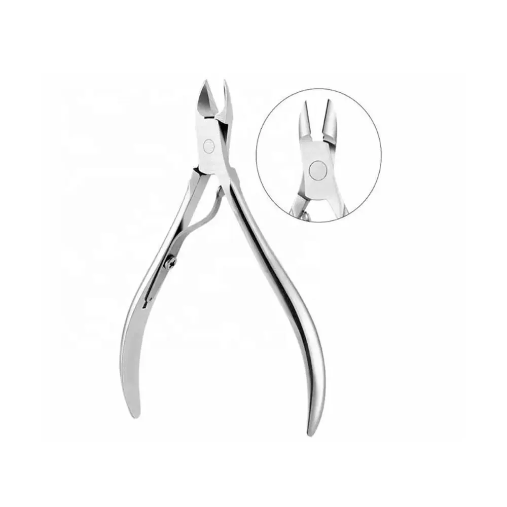 High Quality Fine Point Full Jaw Cuticle Nippers / Sharp Cuticle Trimmer Non-Slip Grip Nail Nippers Podiatry Inst BY SIGAL MEDCO