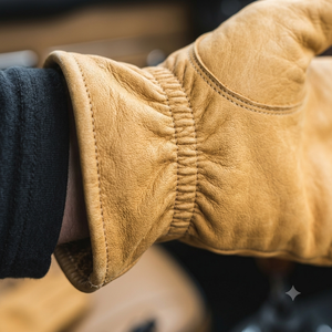 Premium Quality Reinforced Cowhide Grain Leather 11 oz Thick Latex-Free Heat Resistance Anti-Slip Breathable Anti-static <b>Gloves</b> - Product Image 6