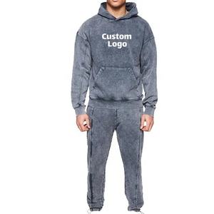 Nouvel Arrivage Survêtement Unisexe Maternité Délavé à l'Acide avec Sweat à Capuche et Pantalon OEM Respirant 100% Coton Premium Hiver - Product Image 1