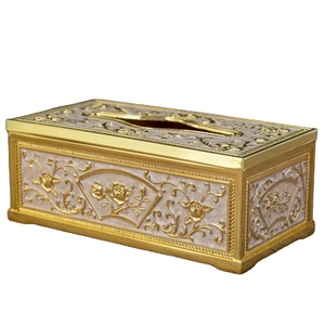 Luxury Tabletop Tissue Box Holder Handmade Eco Friendly Tissue Organizer for Dining <b>Table</b> <b>Office</b> Modern Decorative Tissue box - Product Image 4