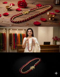 Collar Artesanal Elegante de Cuentas de Plástico de Doble Hilera con Colgante de Krishna para Mujeres y Hombres, Ideal para Aniversario de Bodas (Mala) - Product Image 4