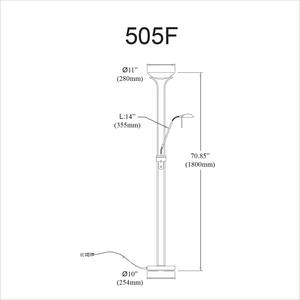 Lampe sur pied élégante blanche avec abat-jour en lin pour chambre à coucher et salon - Product Image 3