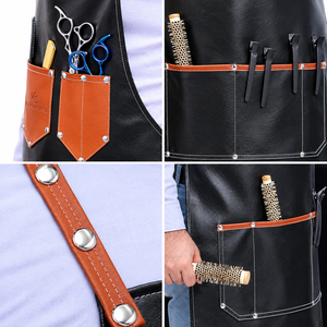 Tablier en cuir élégant pour usage quotidien – Idéal pour barbiers et toilettage d'animaux – Vêtement de travail - Product Image 2