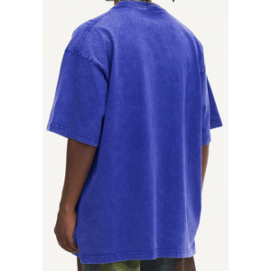 เสื้อยืดคอกลมสำหรับผู้ชายซักด้วยกรดเสื้อยืดผ้าฝ้ายแบบลำลองทรงพอดีตัวสำหรับผู้ชายเสื้อยืดโอเวอร์ไซส์ผ้าฝ้าย100% - Product Image 2