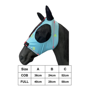 Masque anti-mouches en PVC personnalisable et confortable pour l'équitation, protection faciale respirante de haute qualité, couleur et logo personnalisés - Product Image 1