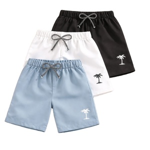 Shorts cargo en jean délavé pour enfants, style streetwear décontracté pour garçons, multi-poches, respirant, idéal pour l'été - Product Image 1