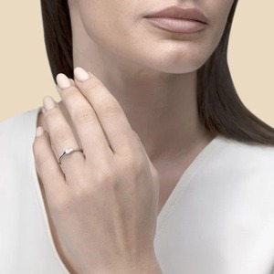 Anillo de Compromiso Solitario de Diamante Cultivado en Laboratorio, Corte Brillante Redondo, 1.00CT, Oro Blanco de 9K, para Mujer, Joyería Fina Personalizada - Product Image 2