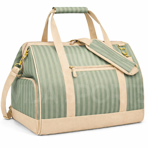 2026 Trending Wholesale Duffel Gym Bag Travel Sports Polyester PU Leather Zipper Shoe Pocket Durable OEM ODM Factory Direct - Product Image 1