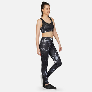 Two Piece Breathable Plus Size Sublimation Yoga Set Print GYM Wear Wholesale Custom Womens Workout Leggings Sport Bra Sets - Product Image 4