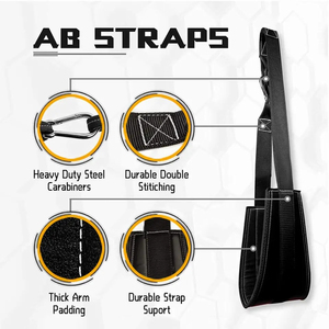 Wholesale Ab Straps with Heavy Duty Steel Hooks, Adjustable Support for Gym, Core Exercises, Weightlifting, Fitness - Product Image 4