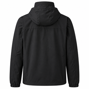 Windbreaker <b>Jacket</b> for <b>Men</b> <b>Lightweight</b> Outdoor Sports Water Resistant Full Zip Hooded Activewear Custom Outerwear Trade Producer - Product Image 2