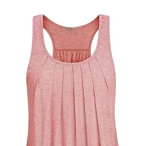 Camiseta sin mangas de cuello redondo lisa para mujer, venta al por mayor, camiseta de algodón para mujer con logotipo personalizado, suministro al por mayor OEM - Product Image 3