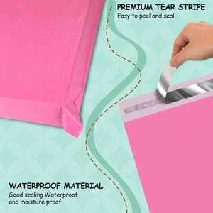 Sobres de Plástico Rosa para Envíos, con Grosor de 2.36mil, Bolsas de Envío Impermeables y Resistentes a Desgarros para Ropa - Product Image 4