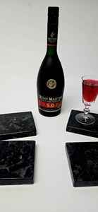 Natural Granite Coaster <b>Set</b> With Solid Stone Finish For Luxury Home Decor <b>Coffee</b> <b>Table</b> Protection For Drink Use Tea <b>Coffee</b> - Product Image 5