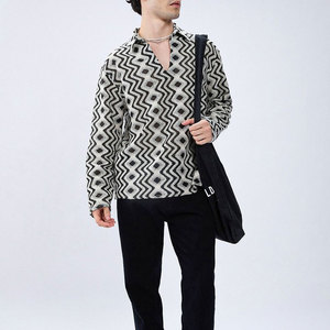 Chemise décontractée thermique matelassée à carreaux en flanelle doublée polaire, respirante, infroissable, à boutons, style logo, pour hommes, vente en gros - Product Image 3