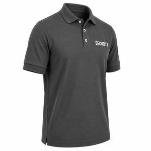 Polo de travail personnalisé pour agent de sécurité, manches courtes, couleur unie, uniforme de sécurité sur mesure - Product Image 3