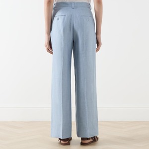 Pantalon large en toile pour l'été, taille mi-haute, fermeture à cordon, anti-plis, séchage rapide - Product Image 5