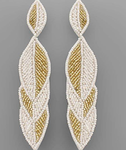 Pendientes y aros artesanales étnicos con bordados y cuentas para bodas, fiestas, pendientes colgantes bohemios festivos, joyería de moda. - Product Image 4