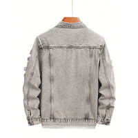 Veste en jean décontractée style usé, matière premium, veste d'hiver avec un confort classique au quotidien