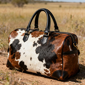 Sac de voyage de luxe en cuir véritable avec fermeture éclair, léger et grande capacité - Exportateur direct d'usine LHODB-0001B - Product Image 1