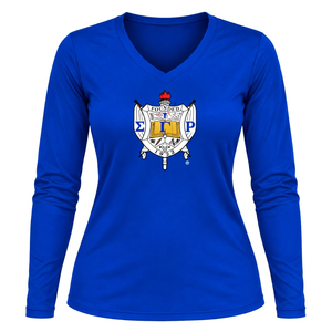 T-shirt à manches longues pour femme Sigma Gamma Rho, col rond, en coton, avec lettres de sororité grecque personnalisées, style streetwear décontracté, vente en gros - Product Image 1