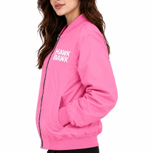 <b>Women's</b> <b>Bomber</b> <b>Jacket</b> Premium <b>Lightweight</b> Stylish Comfortable Zipper Front Logo Print Windproof <b>Lightweight</b> Autumn Wear - Product Image 3