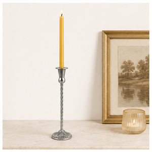 Stylish Silver Twisted Stem Metal <b>Candlestick</b> <b>Holder</b> Taper Candle Stand for Elegant Wedding Table Decor & Events Cheap Price - Product Image 4
