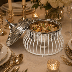 หม้อตุ๋นพร้อมตะแกรงลวดเหล็กและหม้อสแตนเลส |   ชุดอุ่นอาหารแบบมีฉนวนสำหรับบุฟเฟ่ต์ งานจัดเลี้ยง ครัว และงานอีเว้นท์ - Product Image 4