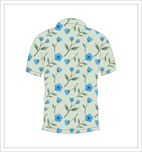 เสื้อโปโลผู้ชายสีเขียวอ่อนพิมพ์ลายดอกไม้แขนสั้นลำลองแฟชั่นฤดูร้อนเสื้อโปโลกอล์ฟ - Product Image 5