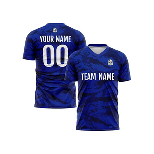 Custom Sublimated Printed <b>Soccer</b> Jersey Shorts Set V-neck 100% Polyester Moisture Wicking Elastic Waist Unisex Adult Team Kit - Product Image 5