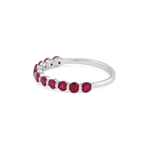 Bague Éternité Ivaan Jewels pour Femme en Argent Sterling 925 avec Rubis Naturel Rouge, Pierre Précieuse, Bande Complète, Bijoux de Mariage Tendance, Vente en Gros - Product Image 2