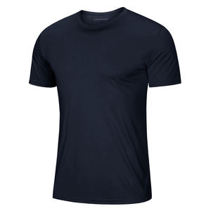 Camiseta de Manga Corta para Hombre, Cuello Redondo, Color Negro, Lisa, Corte Regular, Capa Base, Prenda Superior para Invierno, Spandex/Poliéster, Camiseta Deportiva - Product Image 5