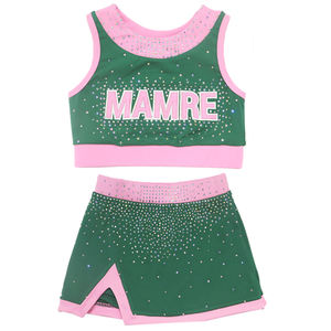 Vestido de Falda sin Mangas para Adultos, para Fútbol Americano, Animación, Baile, con Estampado de Diamantes de Imitación, Uniforme de Spandex/Poliéster - Product Image 1